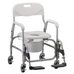 Commode walker with wheels 1