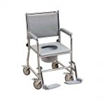 Commode walker with wheels